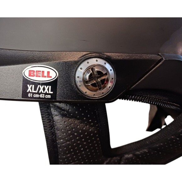 Bell Helmets Pit Boss Motorcycle Helmet Matte Black XL/XXL Roses Back Adjustable - Picture 8 of 10